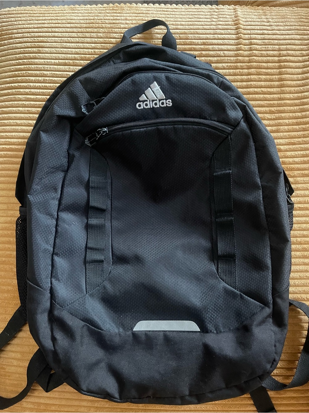 adidas Black Everyday Laptop Backpack with Reflective Accent